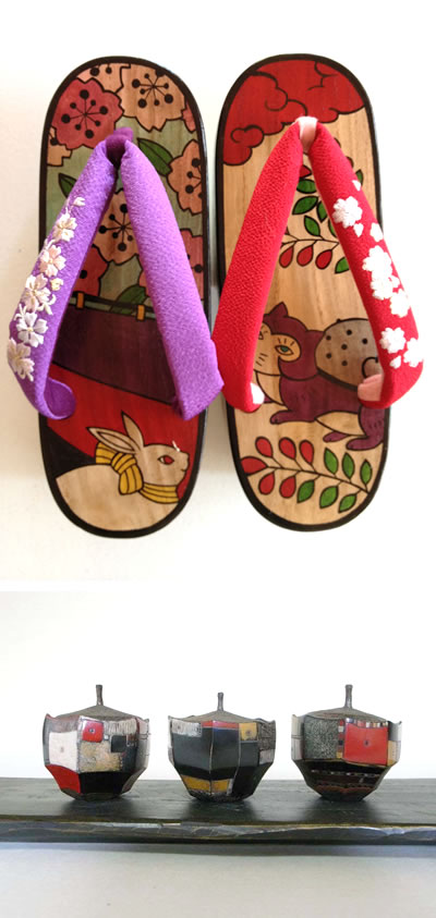 鈴木千恵アートな下駄展・瀬尾 誠 漆展 同時開催